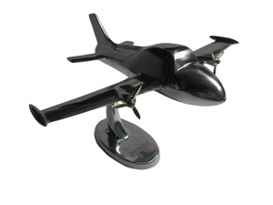 Vintage Aluminum Jet Aircraft Model <b>Stand</b> Decorative Metal Airplane Figurine Collectible Souvenir Home Office Decor Handicraft - Product Image 2