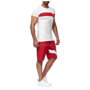 Conjunto de chándal de verano de dos piezas personalizado para hombre al por mayor, conjunto corto transpirable con capucha y logotipo de marca personalizado, ropa fabricada para hombre - Product Image 1