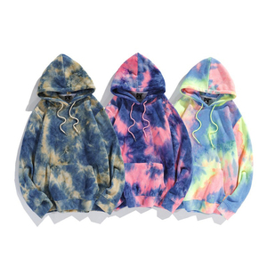 Venta al por mayor de calidad superior 2025 logotipo personalizado impreso nueva llegada producto portátil hombres Tie Dye sudaderas con capucha - Product Image 1
