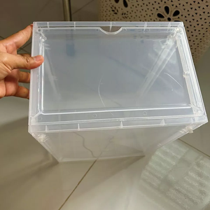 Plastic Factory Customization Clear Plastic Glossy Extra Wide Shoe <b>Box</b> with Lid Custom Logo Mold Opening Available - Product Image 6