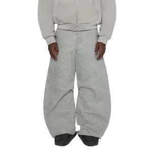 Pantalons pour hommes personnalisés pantalons en éponge française 100% coton Baggy pantalon de survêtement à jambes larges hommes 2025 - Product Image 2