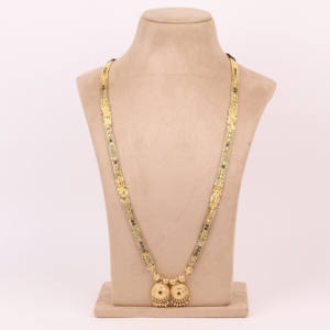 Mangalsutra chapado en oro, temporada de bodas, Mangalsutra para mujer, joyería tradicional, cobre y latón chapado en oro laminado - Product Image 1