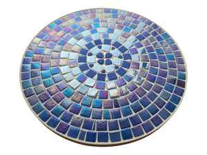 Table d'appoint en mosaïque éblouissante: Art irisé-Table basse bleue-Table d'appoint-Décor de salon-Cadeau - Product Image 6