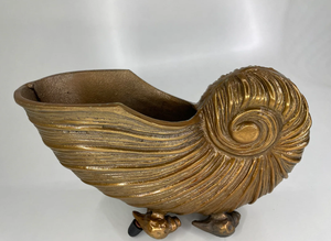 Macetas de Metal Dorado con Diseño de Concha Marina, Acabado Moderno en Latón para Plantas de Interior, Elegantes Piezas Decorativas para el Hogar Inteligente - Product Image 5