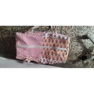 Durable Quilted Cotton Duffle <b>Bag</b> with 2 Compartments Unisex - Product Image 3