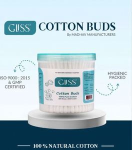 Bâtonnets d'oreilles en coton de haute qualité pour soins quotidiens, ultra doux, absorbants, soin premium, 200 bâtonnets, emballage en pot en plastique, MADHAV MANUFACTURERS - Product Image 3