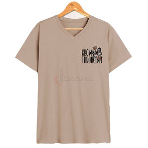 Camiseta Unisex Premium Vintage con estampado de gran tamaño Boxy Heavyweight para hombre, ropa de calle de algodón con gráfico de logotipo personalizado, tela de Jersey - Product Image 3