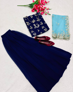 Nuevo Vestido de Seda Disine Top-Sarara con Dupatta para Mujer, Antiencogimiento - Product Image 6