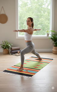 Tapis de sol en coton fait main, lavable, réversible, en gros, magnifiques, tapis tissés pour les voyages, les pique-niques et l'usage domestique - Product Image 2