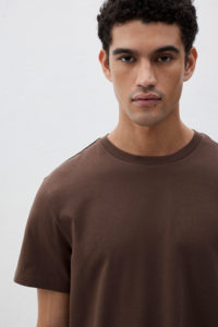 2025 Summer New Arrival Custom Printed Letter <b>T</b>-<b>Shirt</b> for <b>Men</b> Loose Fit Plus Size Casual Short Sleeve <b>Brown</b> Color <b>T</b>-<b>shirts</b> - Product Image 4