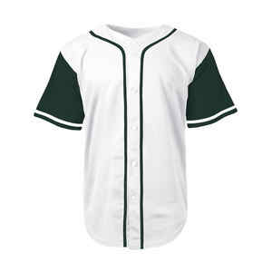 High Quality breathable quick dry baseball uniform youth adult <b>men</b> crewneck button down custom twill sublimated Baseball Jersey - Product Image 1