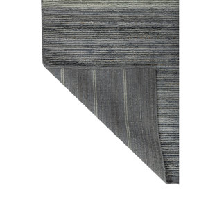 Tapis en laine bleue tissé à la main, motif rayé classique, rectangulaire, pour la décoration de la maison et du salon HWL-424 - Product Image 5