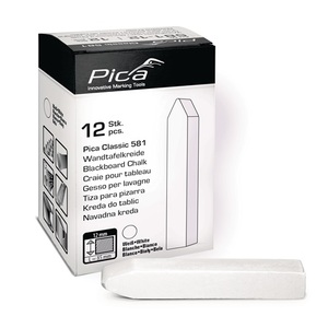 Craie blanche classique PICA 12 pièces/boîte 90x12x12mm Craie pour écrire - Product Image 3