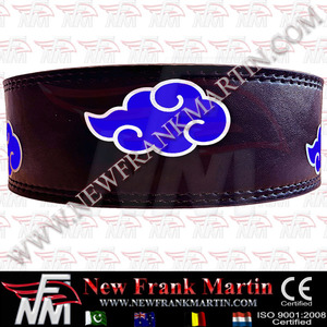 เข็มขัดยกน้ำหนัก NFM สำหรับทุกเพศ ทำจากหนังวัวแท้ สำหรับฝึกซ้อมในยิม สายรัดเอว พร้อมโลโก้แบบกำหนดเอง ลายเมฆอะคาสึกิ หัวเข็มขัดแบบคันโยก ผลิตตามแบบ OEM กันลื่น - Product Image 6