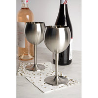 Cadeaux d'entreprise de haute qualité faits à la main en gros verre à vin en métal gobelet verres à vin en acier inoxydable personnalisés au prix de gros