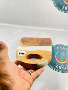 Vente en gros de planche à petit déjeuner en bois d'acacia et résine époxy planche à découper en bois de charcuterie planche à découper en résine par Falak World Export - Product Image 6