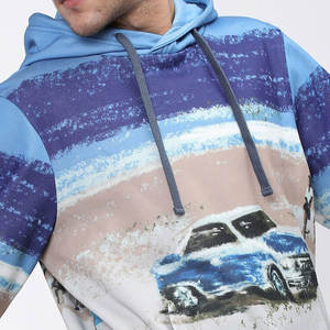 Sudadera con capucha para hombre de talla grande de alta calidad de mezcla de algodón básico - Product Image 6