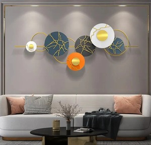 Arte de pared de metal de diseño personalizado para regalos de boda y Diwali, colgante simple moderno OEM/ODM para sala de estar/dormitorio/salón, - Product Image 6