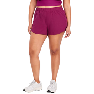 กางเกงวิ่งผ้ายืดเอวสูงระดับกลางของผู้หญิงเอวยางยืดมีเชือกผูกเอวขนาด3นิ้ว - Product Image 5