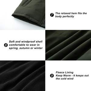 Vestes matelassées pour hommes en gros, sans manches, manteaux à bulles tendance avec plumes, logo personnalisé, grande taille, hiver - Product Image 4