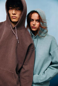 Sudadera con capucha de gran tamaño lavada vintage 100% algodón de peso pesado Streetwear pulóver sudadera de lana suave logotipo personalizado OEM hombres sudaderas con capucha - Product Image 3