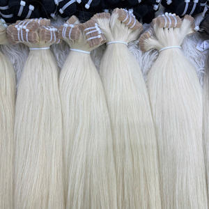 Venta al por mayor 100% cutícula alineada natural recto vietnamita extensiones de cabello humano tendencia caliente frontal paquete cinta pelo cortes calientes - Product Image 1