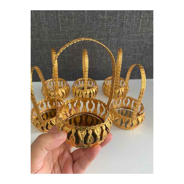 Hurrem Sultan Mirrored Motif Luxury Coffee Serving and Turkish Delight Bowl 6 Pieces