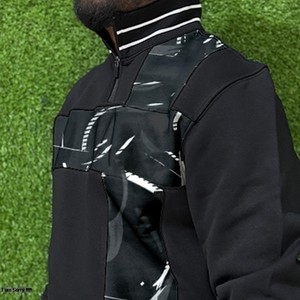 Sweat-shirt d'hiver surdimensionné pour homme, de haute qualité, avec demi-zip, logo personnalisé, en molleton épais, 100% coton - Product Image 3