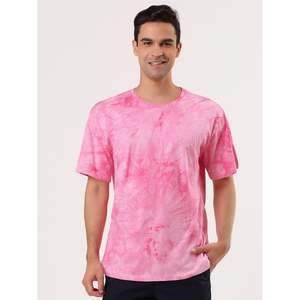 Camisetas coloridas de lavado ácido de talla grande para hombre de alta calidad, camisetas de lavado ácido desteñidas por el sol pesado - Product Image 3