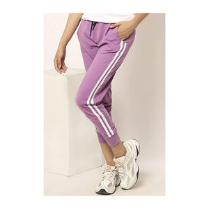 Joggers de rayas cómodos de calidad premium para mujer, edición pesada, diseño clásico, cintura elástica, plano, encaje de moda, superventas - Product Image 4