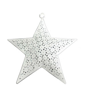 Dernier design en métal de fer à suspendre étoile murale décorative couleur Gey pour la maison et la décoration de Noël en vrac fait à la main - Product Image 5