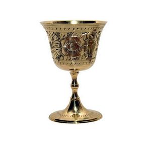 Copa de vino de lujo recién llegada, copa de diseño impresa hecha a mano con copa de vino decorativa pulida de latón - Product Image 1