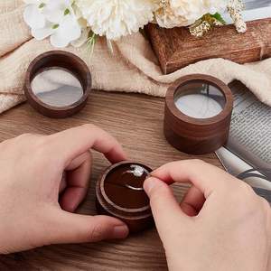 Classic Wooden Jewelry <b>Box</b> Customizable Logo & Color Ring <b>Earring</b> Pendant Necklace Organizer <b>Gift</b> Solid Wood Portable Storage - Product Image 2