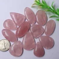 100% qualité naturelle Top Grade Rose Rose Quartz Multi forme Cabochon pierres précieuses de guérison de la fabrication de bijoux indiens faits à la main