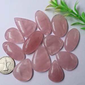 100% calidad Natural Grado Superior rosa cuarzo Multi forma cabujón piedras preciosas curativas de joyería India hecha a mano - Product Image 4