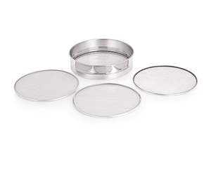 Ensemble de 3 tamis interchangeables en acier inoxydable pour farine, épices, aliments, Atta Chalni, Jaali, Channi, Atta Maida - Product Image 1