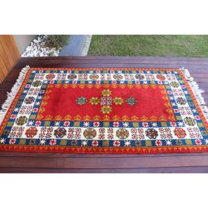 Alfombra Turca de 3.8x6.4 pies, Alfombra Vintage, Alfombra Oriental Roja - Product Image 3