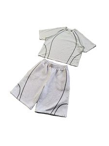 Ensemble short et t-shirt pour homme en coton 100% personnalisé, grande taille, pour la gym et le fitness, idéal pour l'été - Product Image 2