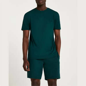 Conjunto de Camiseta y Pantalones Cortos Casuales de Verano para Hombre al por Mayor, Logotipo de Marca Personalizado, Corte Ajustado, Transpirable, Poliéster/Algodón, Tallas Personalizadas - Product Image 3