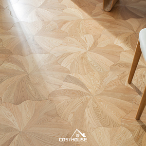 <span class=keywords><strong>Parquet</strong></span> en bois d'ingénierie de luxe, motif artistique Noyer et Chêne Blanc, <span class=keywords><strong>pour</strong></span> hall d'hôtel et projets commerciaux - Product Image 4