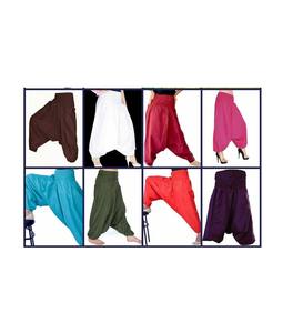 Pantalon sarouel unisexe en coton teint à la main de haute qualité, pantalon de yoga bohème d'été assorti avec taille libre - Product Image 2