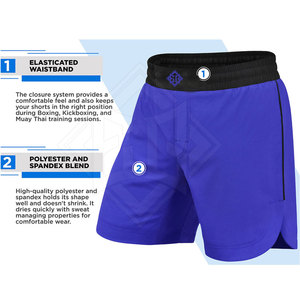 Shorts MMA pour hommes adultes, best-seller, haute qualité, respirants, séchage rapide, nylon/polyester, idéaux pour l'entraînement aux arts martiaux - Product Image 3