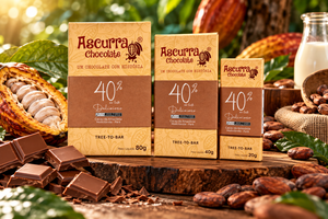 Chocolate con Leche Brasileño Premium 40% de la Hora a la Veta con <span class=keywords><strong>Cacao</strong></span> Amazónico de Medicilândia Pará Disponible en Barras de 20g, 40g y 80g - Product Image 2