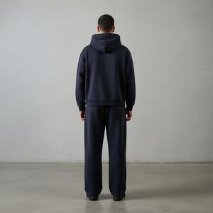 Conjunto Deportivo Informal Holgado Unisex, Pantalones Deportivos Holgados y Sudadera con Capucha, Chándal para Hombre, 100% Algodón - Product Image 6