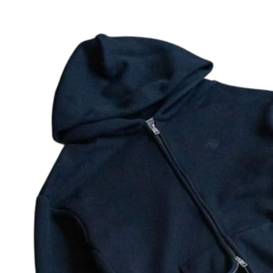 เสื้อฮู้ดสำหรับผู้ชายผ้าฝ้ายผ้าฟลีซผ้าคอตตอนนุ่ม100% มีฮู้ดแบบเรียบง่ายหรูหราไม่มีลายโลโก้ออกแบบได้ตามต้องการ - Product Image 4