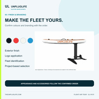 UNPLUGLIFE FLIGHT AIR TOUR Hydrofoil électrique gonflable eFoil 7,5 kW de puissance maximale avec batterie de 3,3 kWh