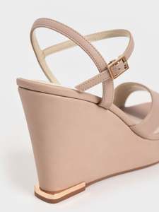 SAFFRON BLOOMS 2024 Custom Open Women Pumps High PVC Platform Sandals <b>Wedge</b> Heel Ankle Buckle Cross Straps Comfortable <b>Summer</b> - Product Image 4