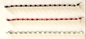 Pulsera Elegante y Clásica de Plata de Ley 925 para Mujer, Diseño de Paz, con Ópalo Blanco Genuino, Incrustaciones de Diamantes, Chapada en Rodio, para Fiesta - Product Image 5