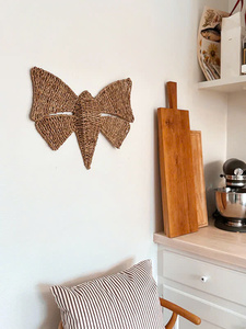 Flair rustique beau jonc de mer tissé décoratif dauphin mur fait à la main Art mural naturel pour salon décor à la maison - Product Image 6