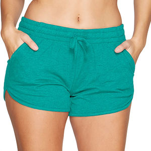 Pantalones cortos de gimnasio con logotipo personalizado para mujer, pantalones cortos de algodón, pantalones cortos informales de alta calidad para mujer - Product Image 1